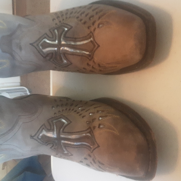 Gypsy Girl By Conkus Ornate Christian Winged Cross Western Boots Sz 7 - Picture 3 of 14